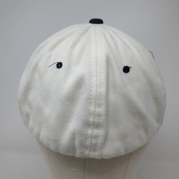 PBR Fitted Hat White Medium Embroidered Colorblock Kennedy Athletic - Picture 6 of 9